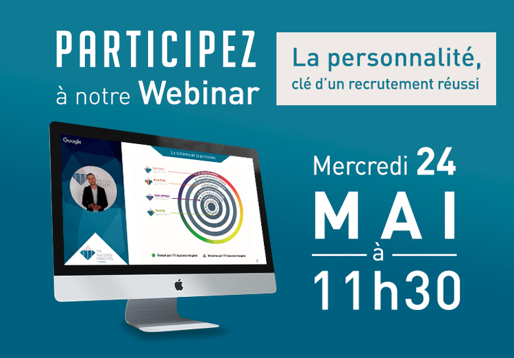 Illustration Notre prochain webinar : La personnalité, clé d'un recrutement réussi.